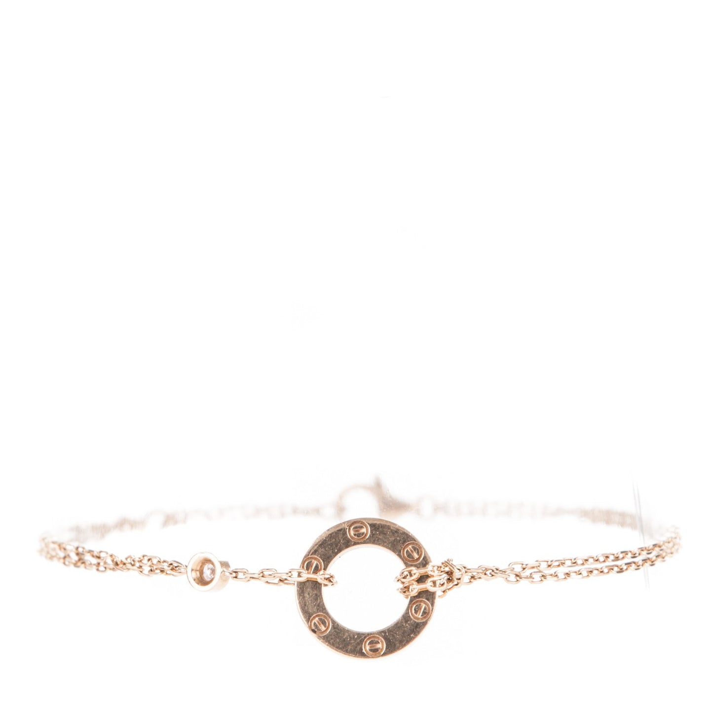 18K Yellow Gold Diamond LOVE Bracelet