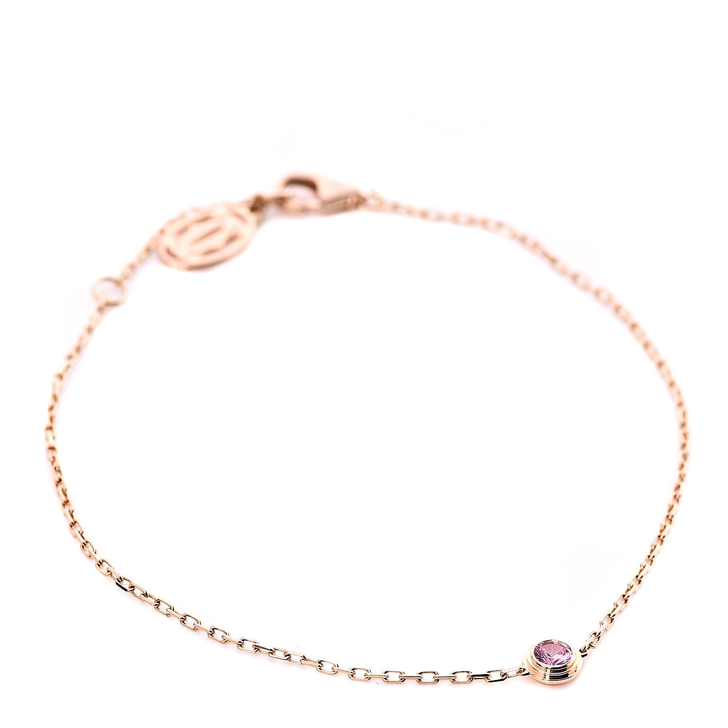 Cartier 18K Pink Gold Pink Sapphire D'Amour Bracelet 1 of 5