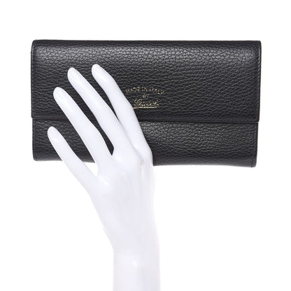 Gucci Dollar Calfskin Swing Continental Wallet Black 2 of 8