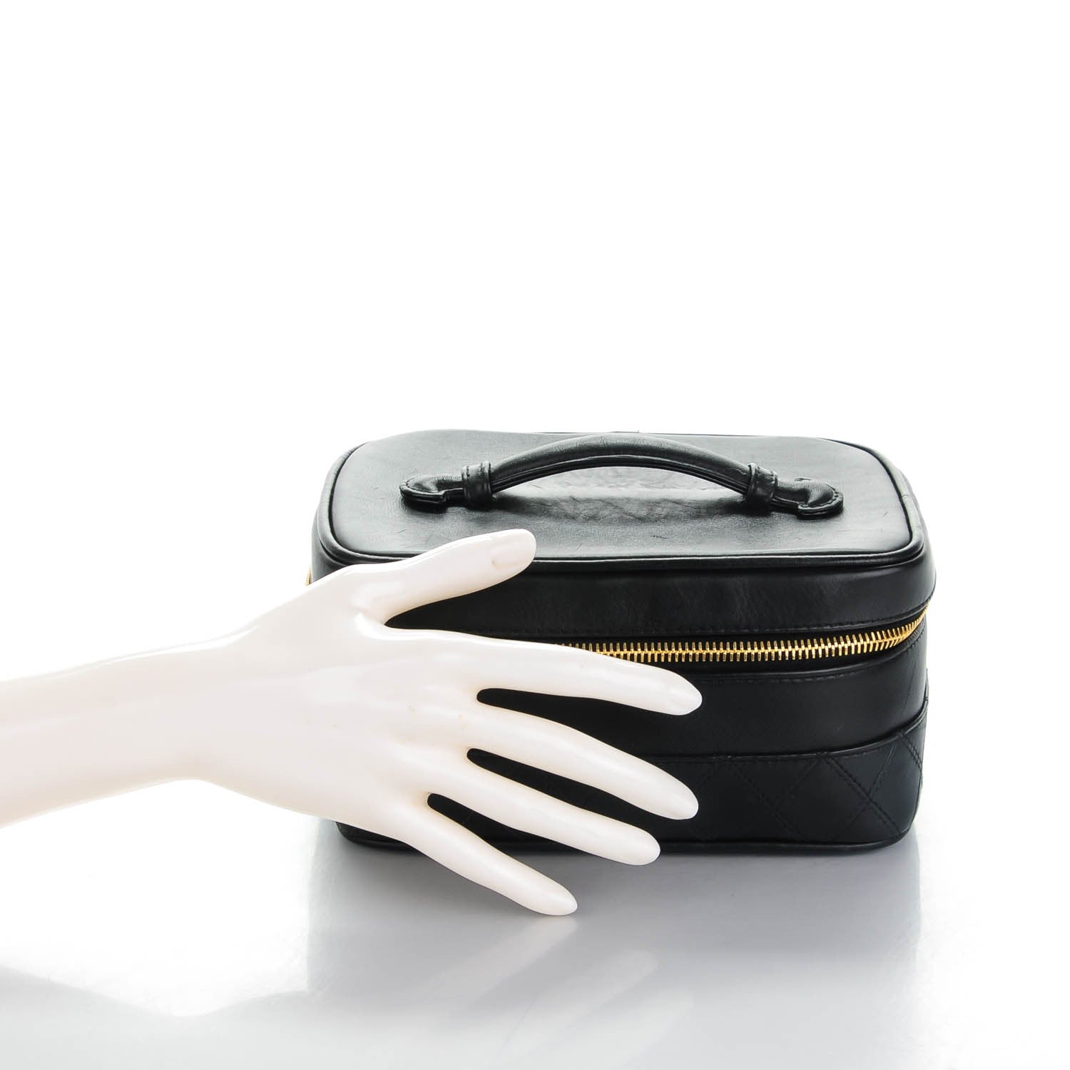 Chanel Calfskin Vanity Cosmetic Case Black 2 of 8