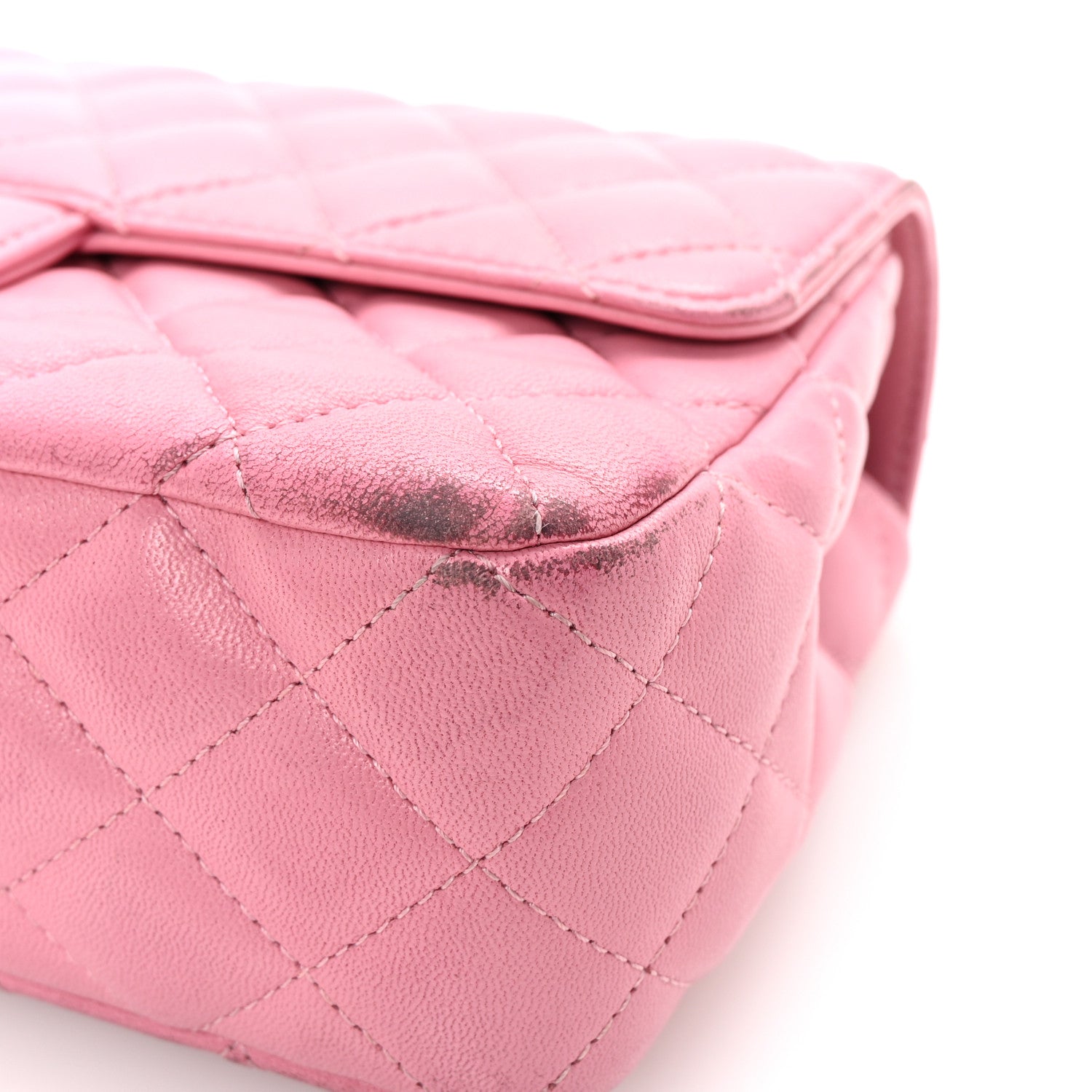 Chanel Lambskin Quilted Mini Strass On Top Flap Pink 11 of 13
