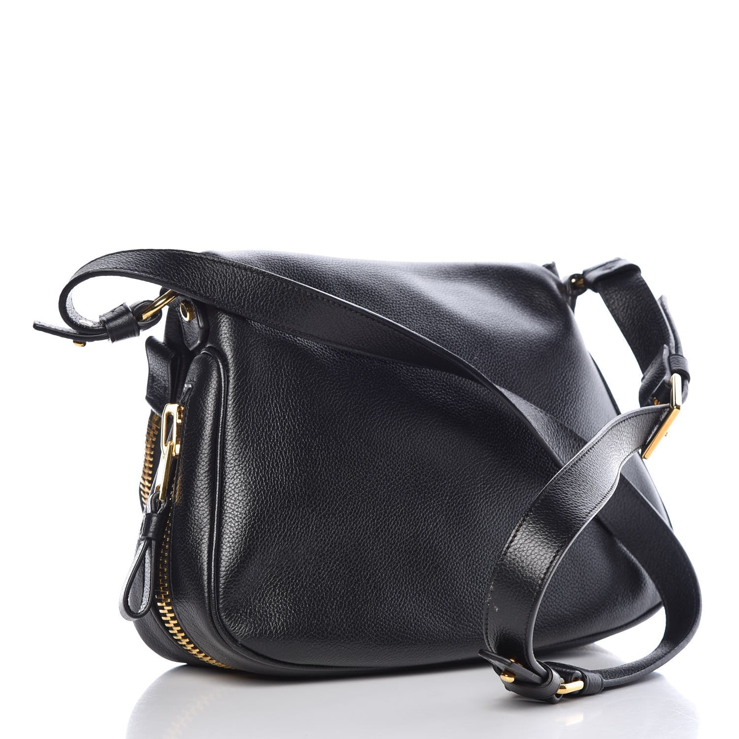 Tom Ford Grained Calfskin Medium Jennifer Crossbody Bag Black 3 of 9