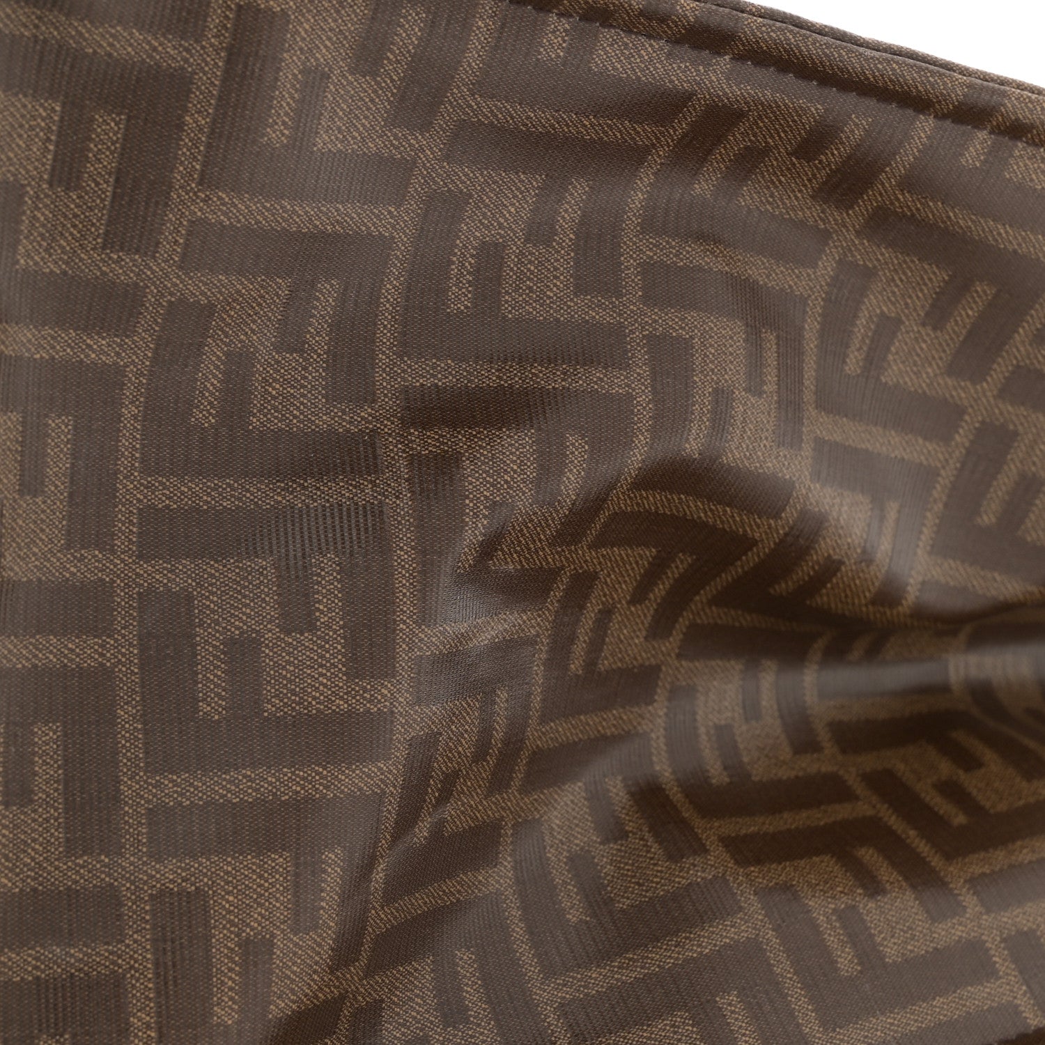 Fendi X FILA Glazed Fabric FF 1974 Mania Shopping Tote Bag Mogano Panna Blueberry 11 of 11