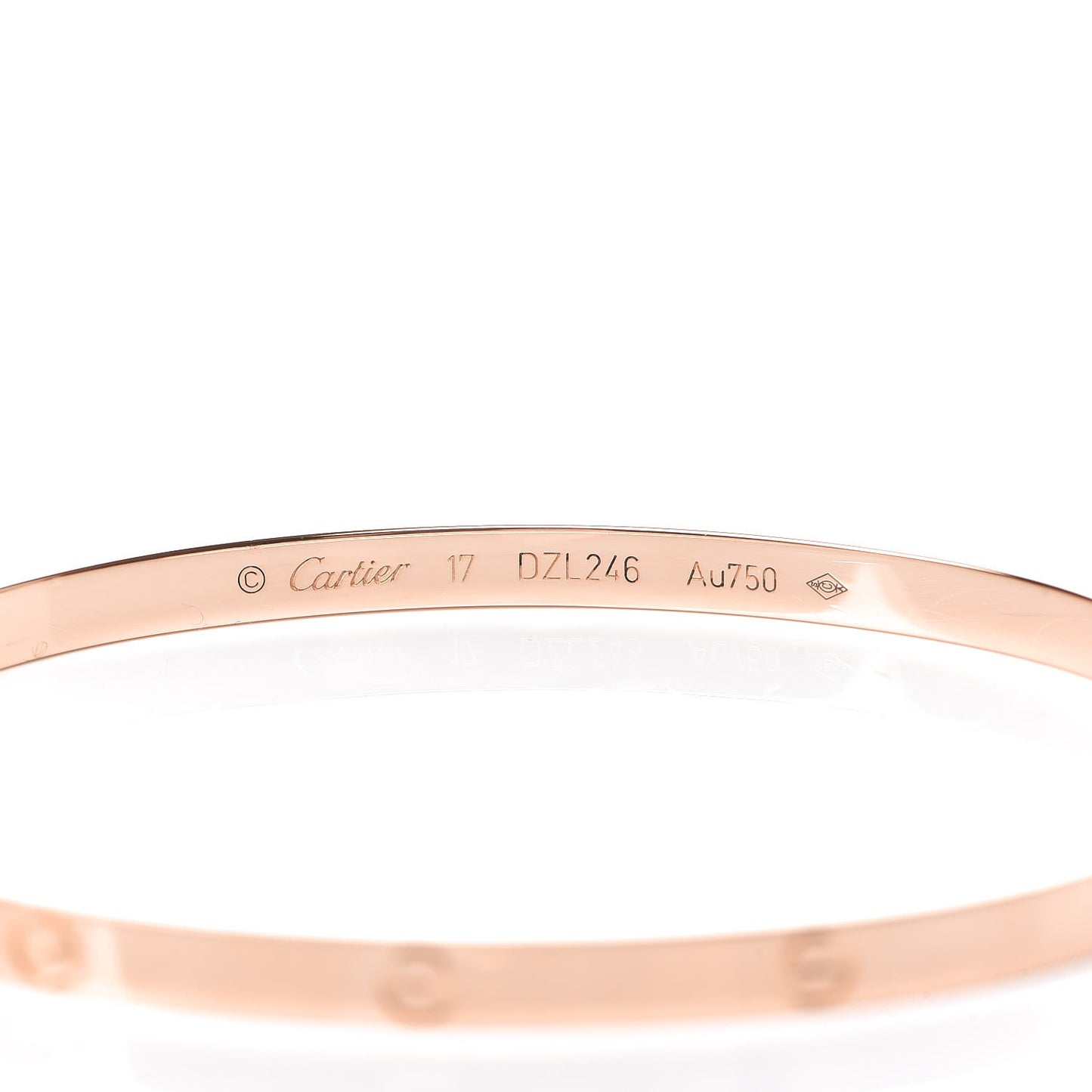 18K Pink Gold Small LOVE Bracelet 17