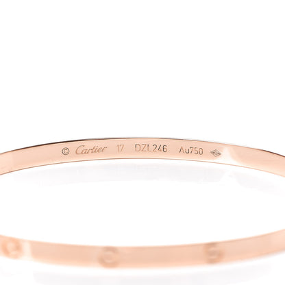 Cartier 18K Pink Gold Small LOVE Bracelet 17 4 of 5