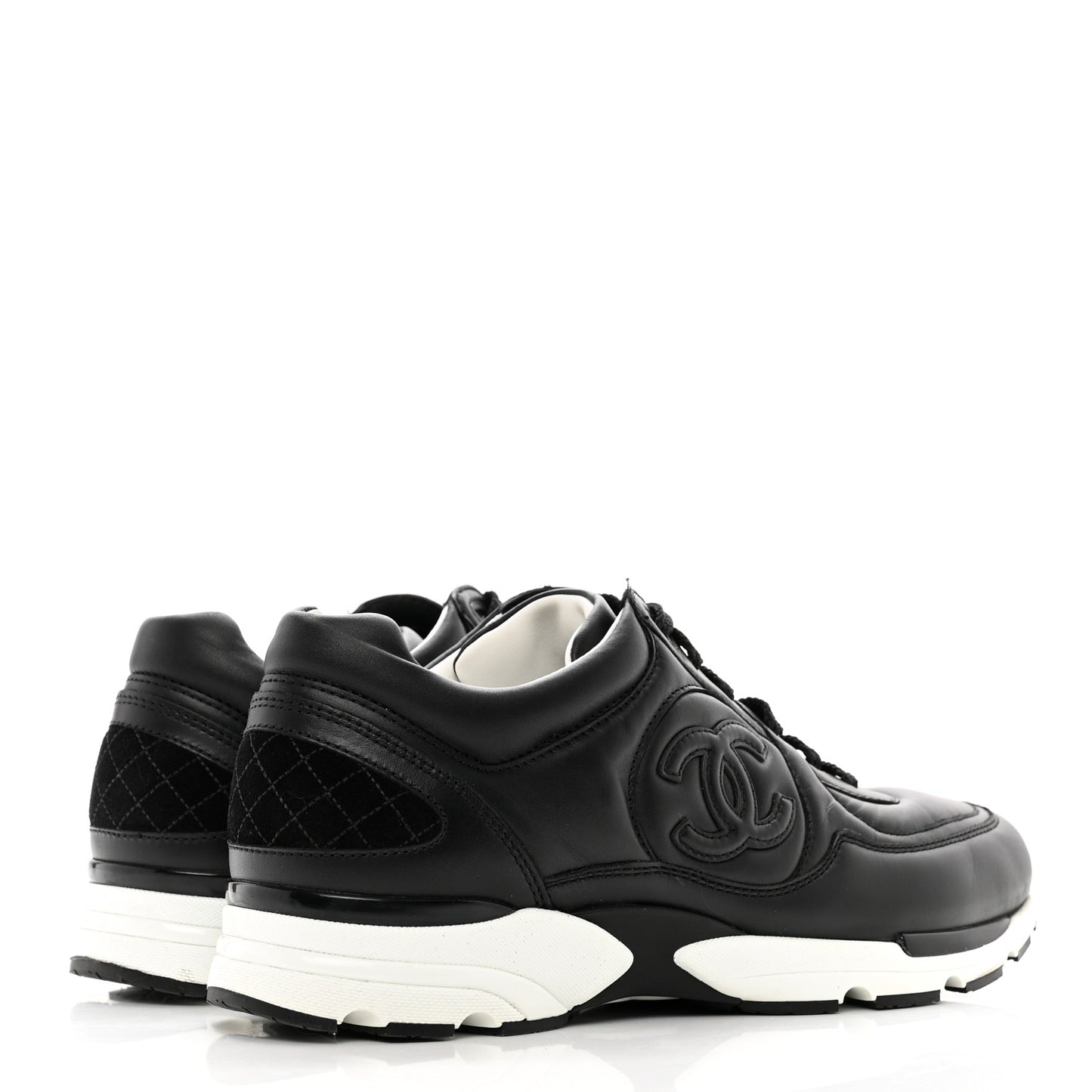 Calfskin CC Sneakers 40 Black