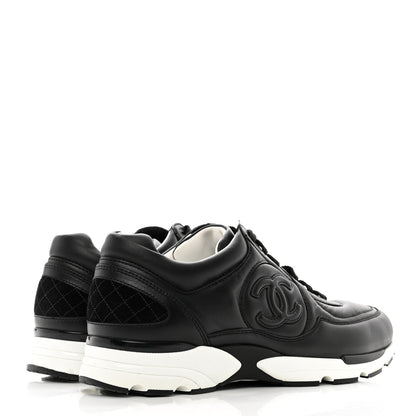 Chanel Calfskin CC Sneakers 40 Black 5 of 10