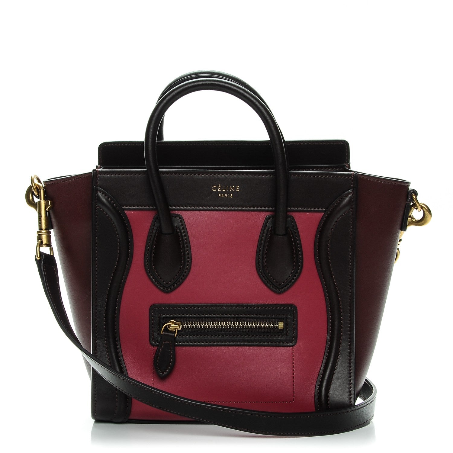 Celine Satin Calfskin Nano Tri-Color Luggage Orchid 1 of 7