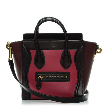 Celine Satin Calfskin Nano Tri-Color Luggage Orchid 1 of 7