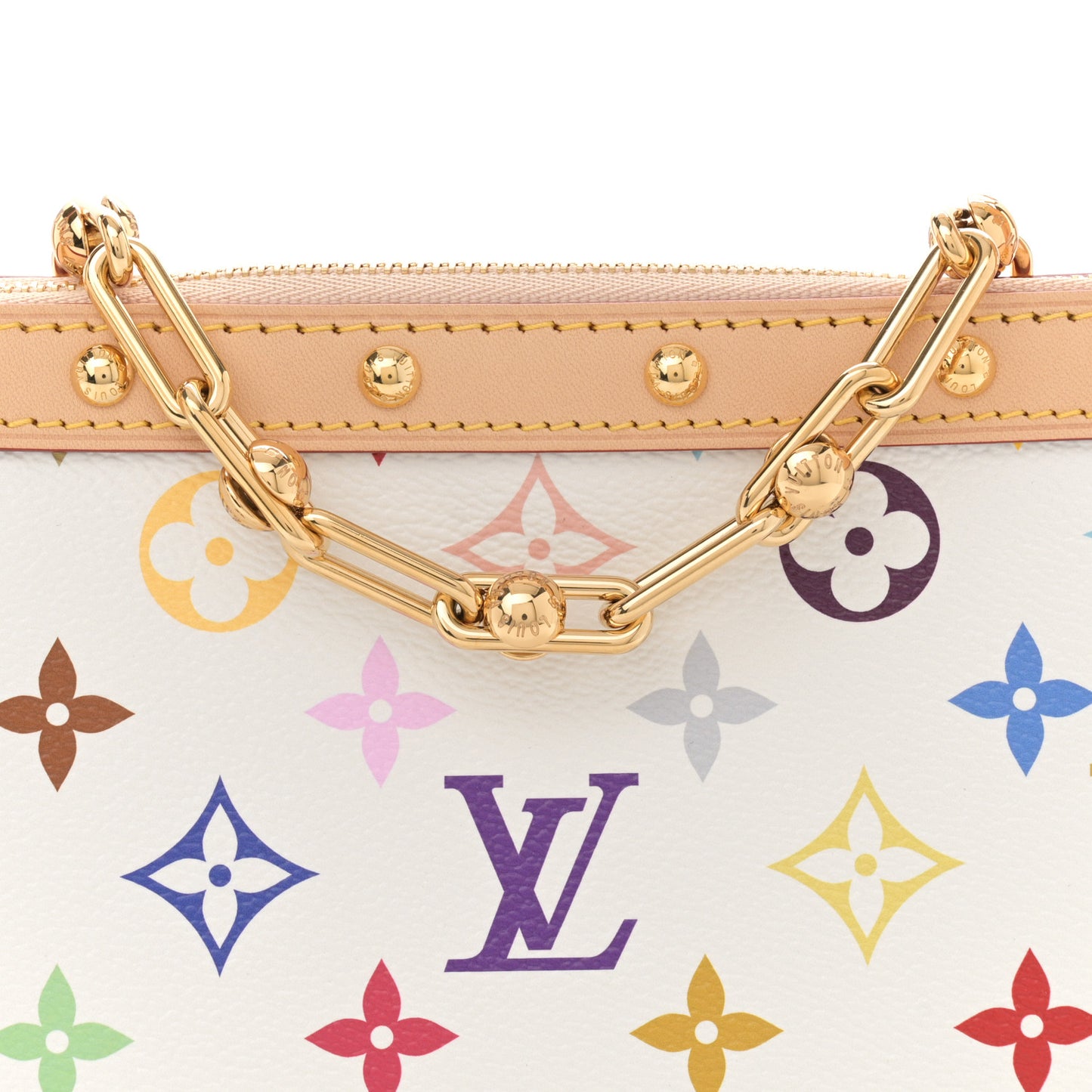 LV X TM Monogram Multicolor Pochette Accessories White