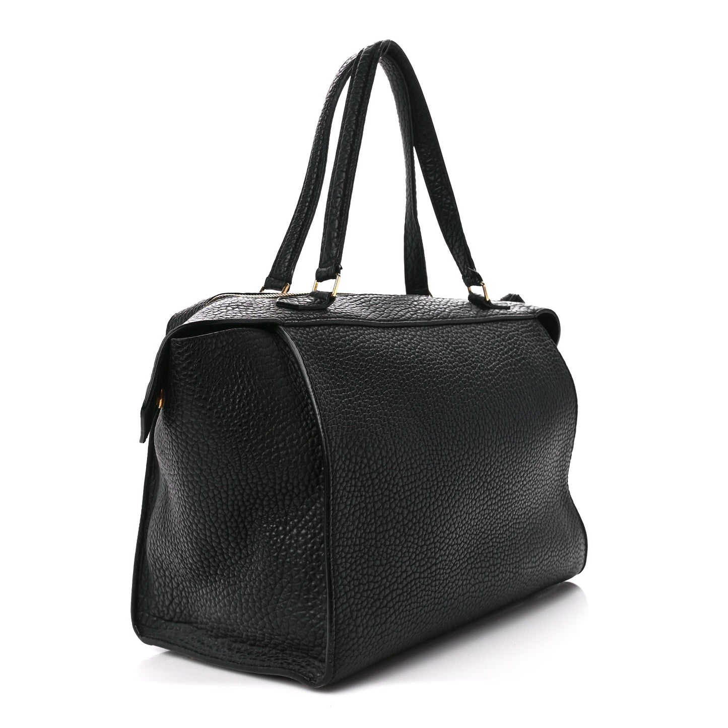 Bullhide Calfskin Medium Ring Bag Black