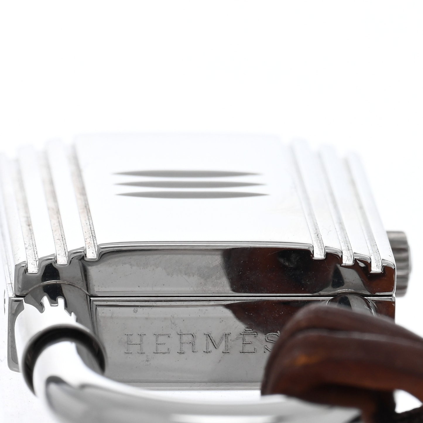 Stainless Steel Barenia Kelly Clochette Necklace Watch Fauve