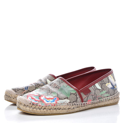 Gucci GG Supreme Monogram Tian Womens Espadrilles 40 Beige Multicolor Red 3 of 10