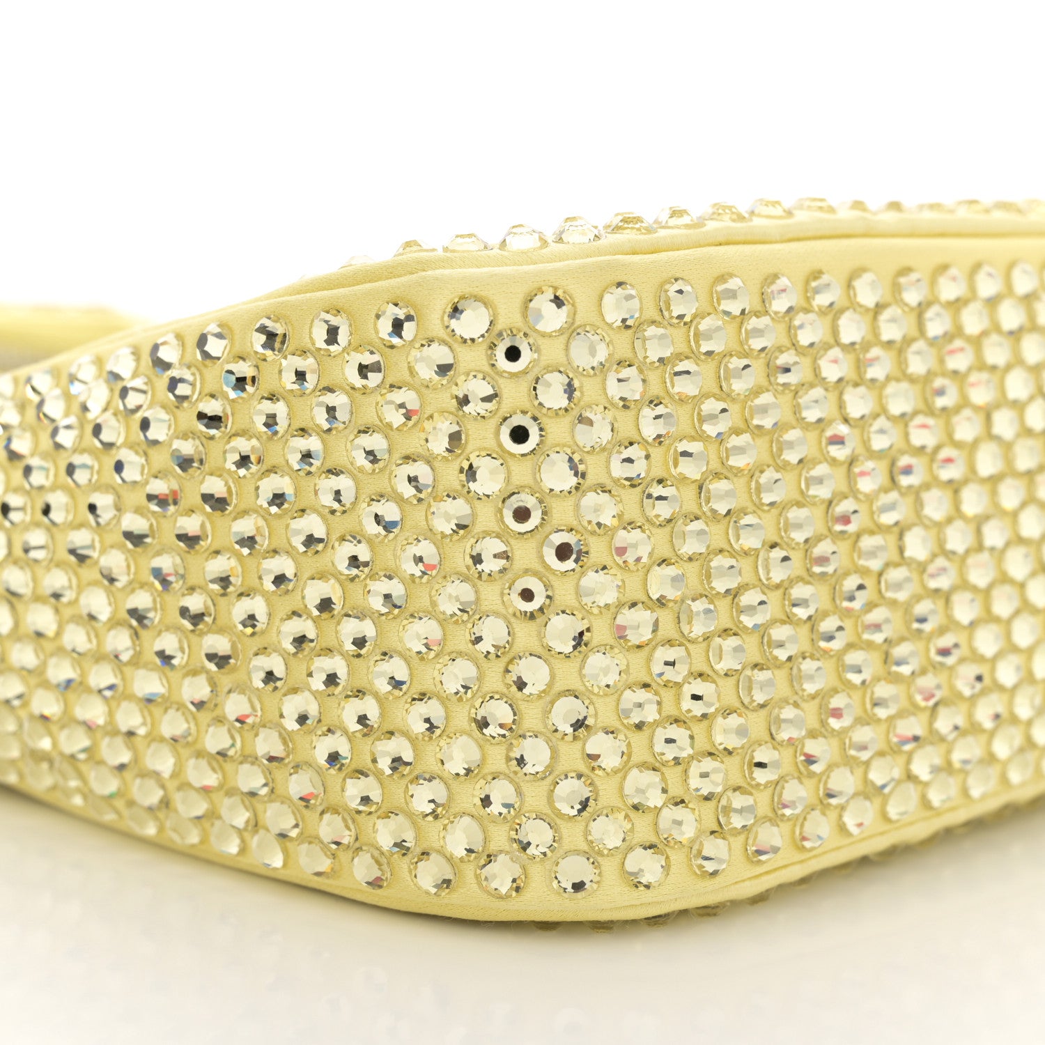 Prada Satin Crystal Re-Edition 2005 Shoulder Bag Ananas 8 of 10