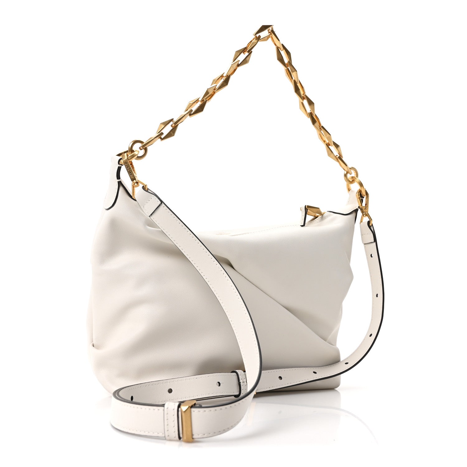 Jimmy Choo Soft Calfskin Small Diamond Hobo Latte 3 of 10