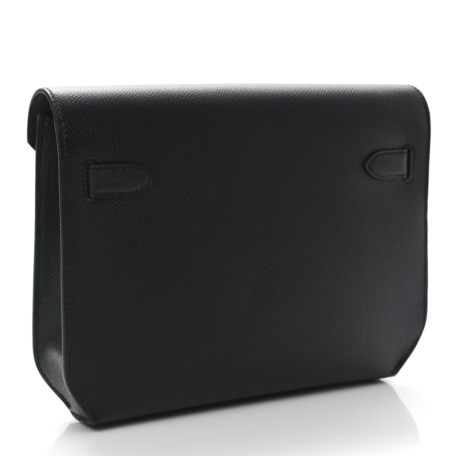 Hermes Epsom Kelly Depeches 25 Pouch Black 3 of 7