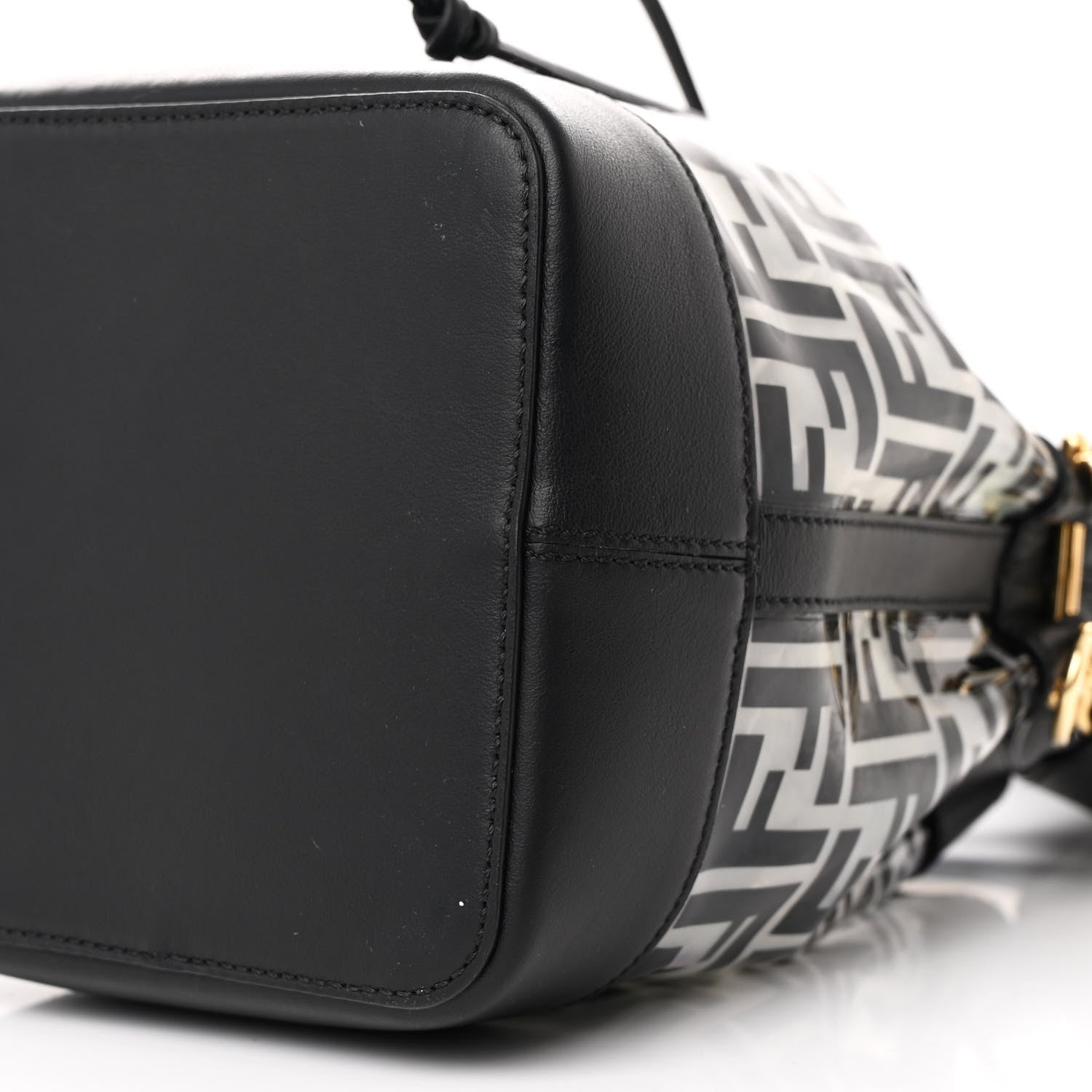 Fendi TPU FF Vitello Grace F is Fendi Grande Mon Tresor Bucket Bag Black 10 of 11