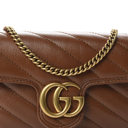 Gucci Azalea Calfskin Matelasse Diagonal Super Mini GG Marmont Shoulder Bag Cuir 10 of 11