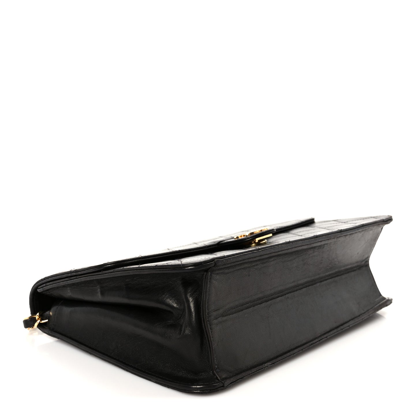 Lambskin Quilted Medium Single Flap Black