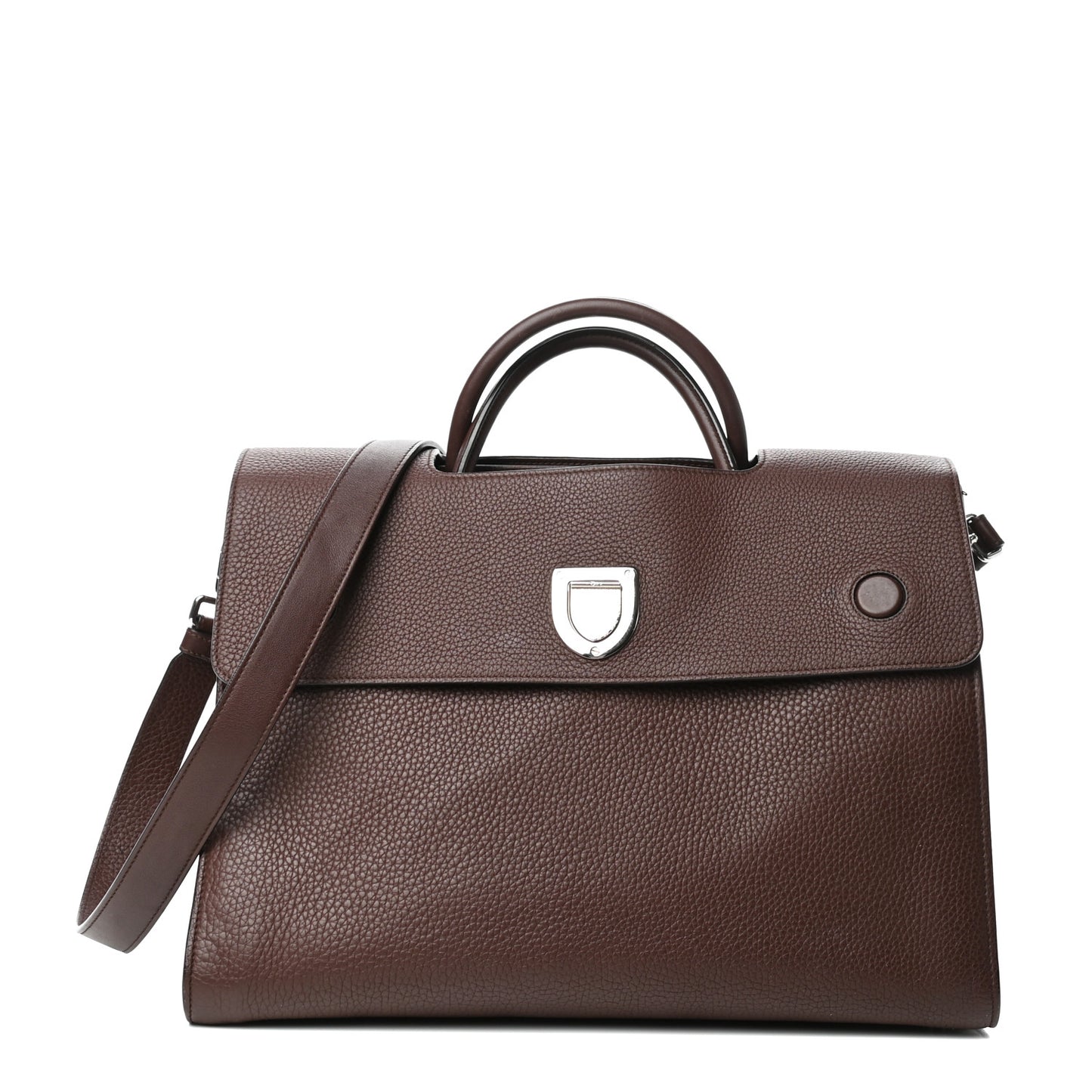 Grained Calfskin Large Diorever Flap Amaranth