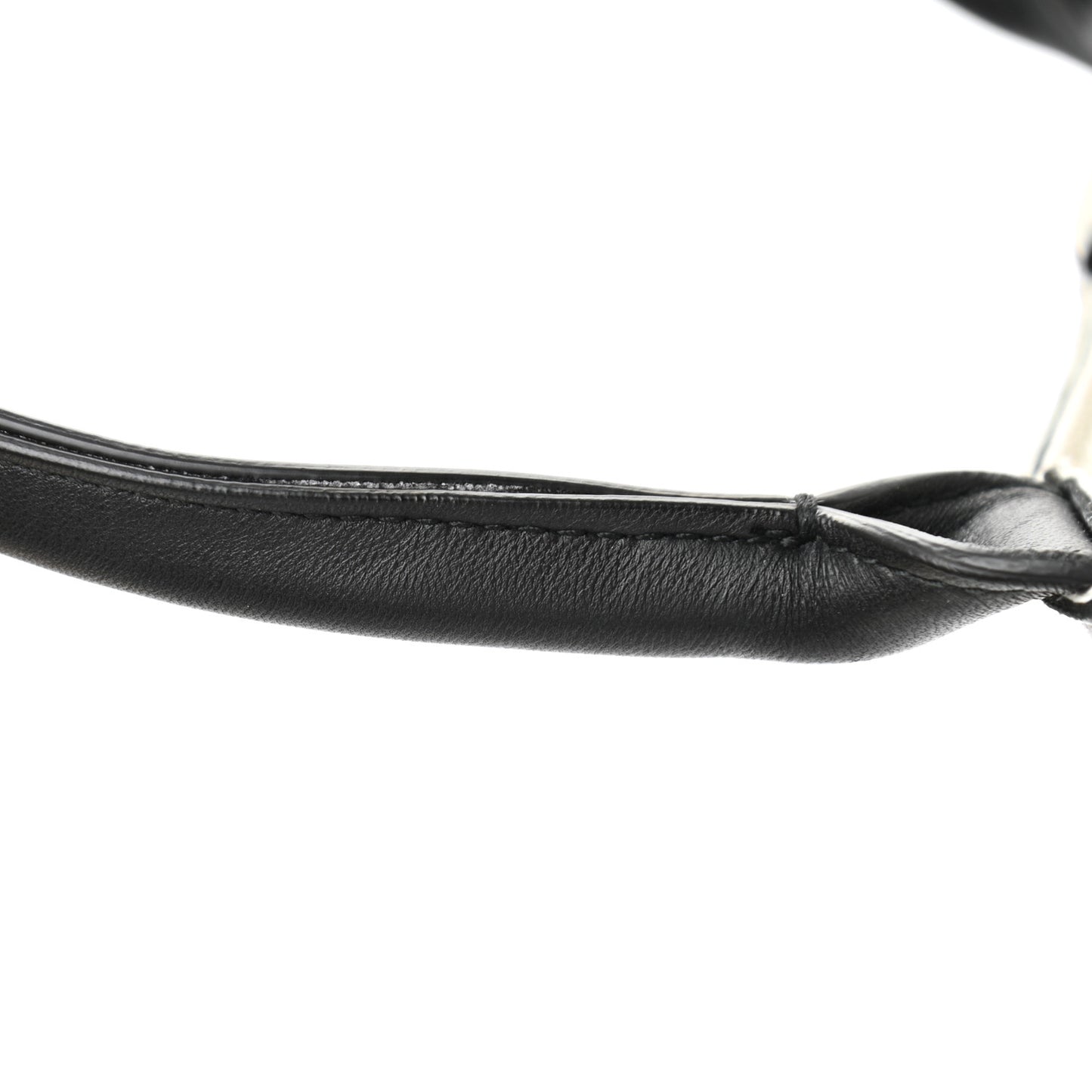 Nappa Maxi Intrecciato Arco Tote Black White