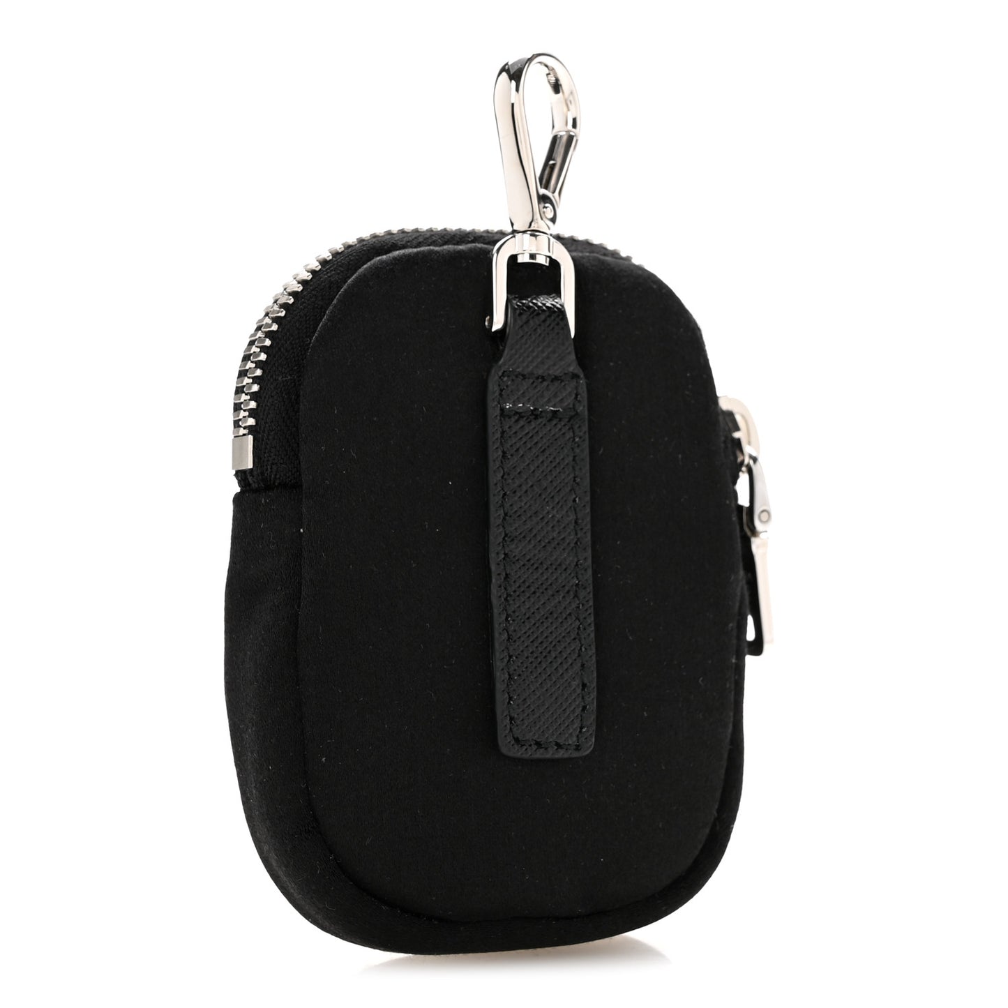 Satin Crystal Pocket Triangle Padded Mini Key Chain Pouch Cristal