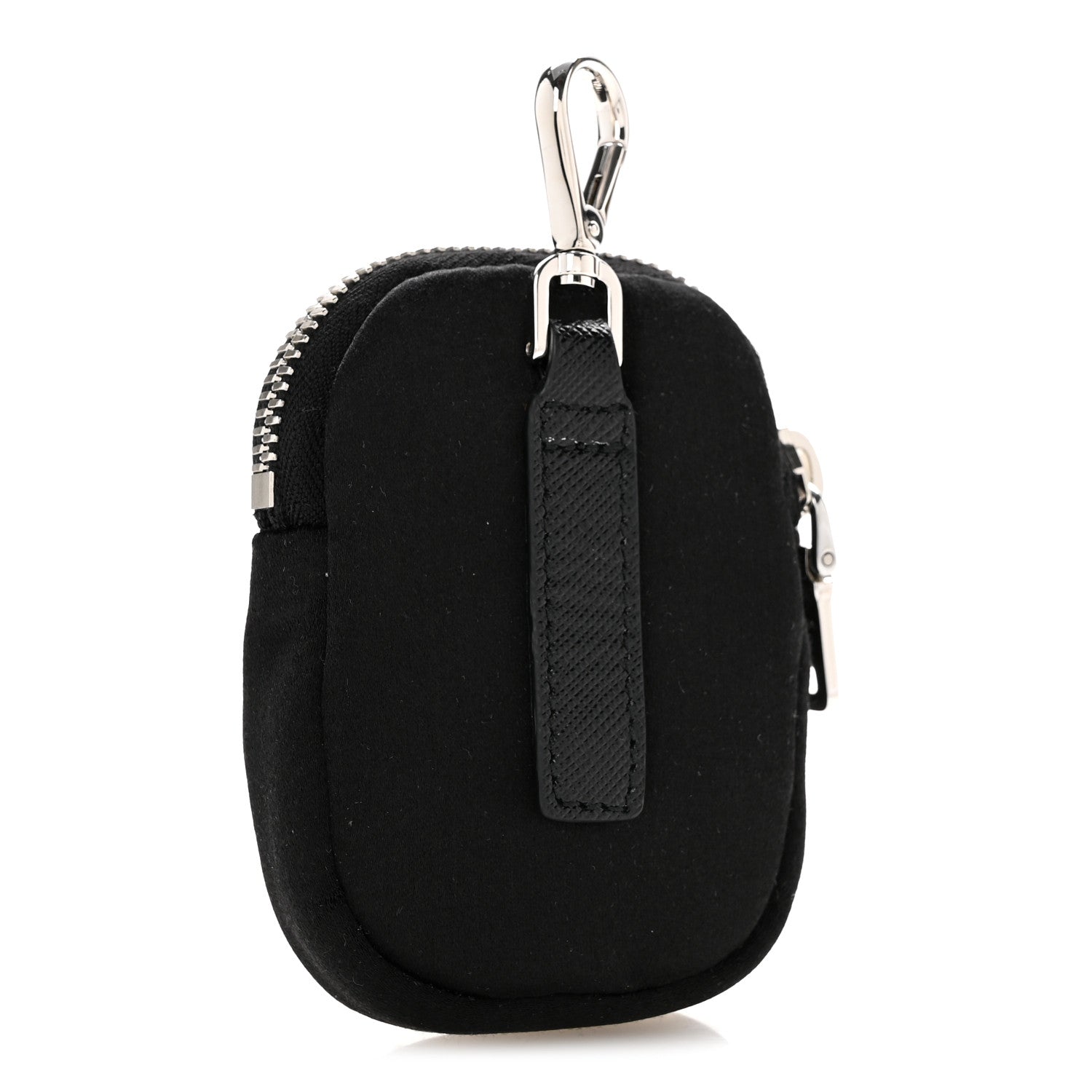 Prada Satin Crystal Pocket Triangle Padded Mini Key Chain Pouch Cristal 3 of 7