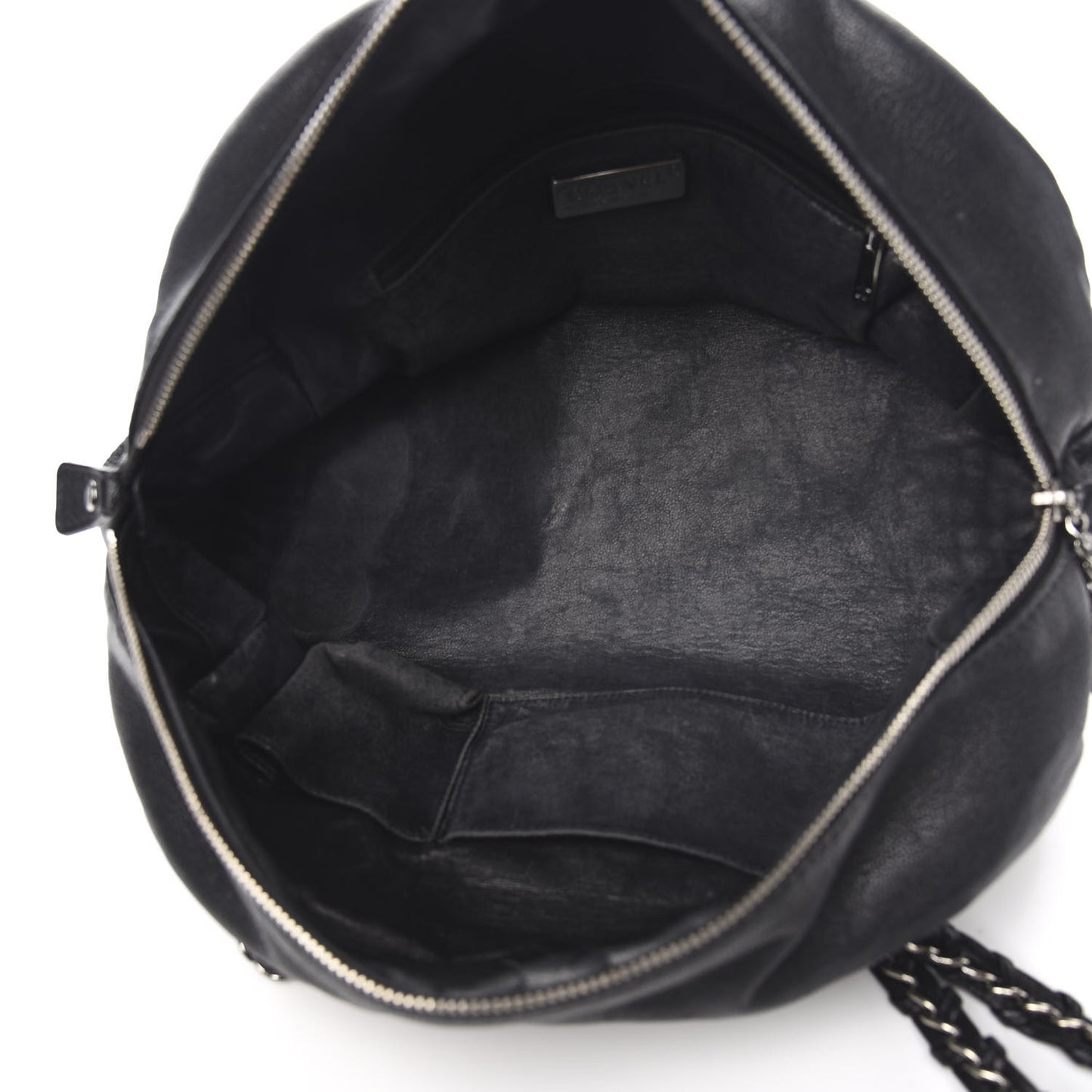 Goatskin Medium Luxe Ligne Bowler Black