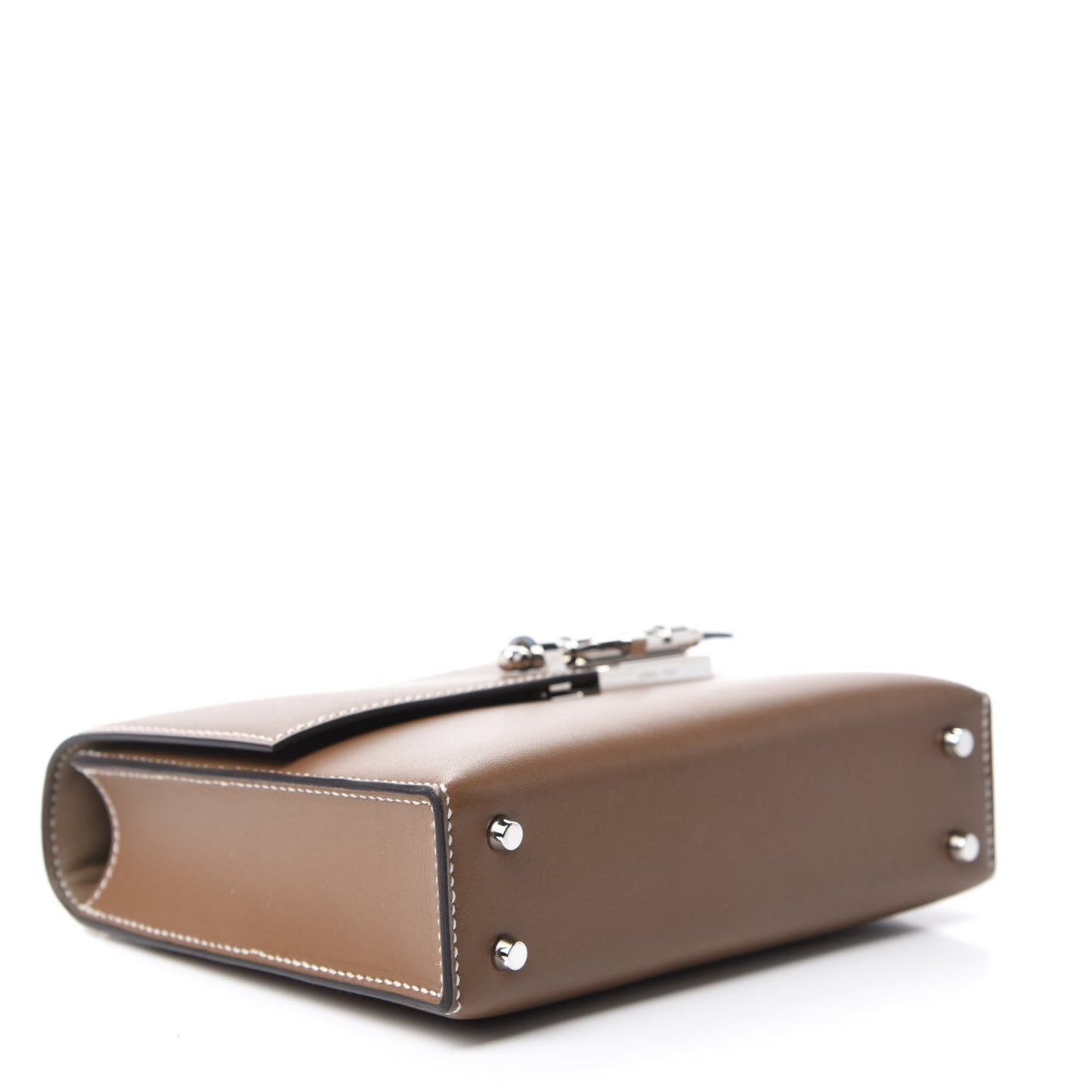 Tadelakt Mini Verrou Chaine Bag Etoupe