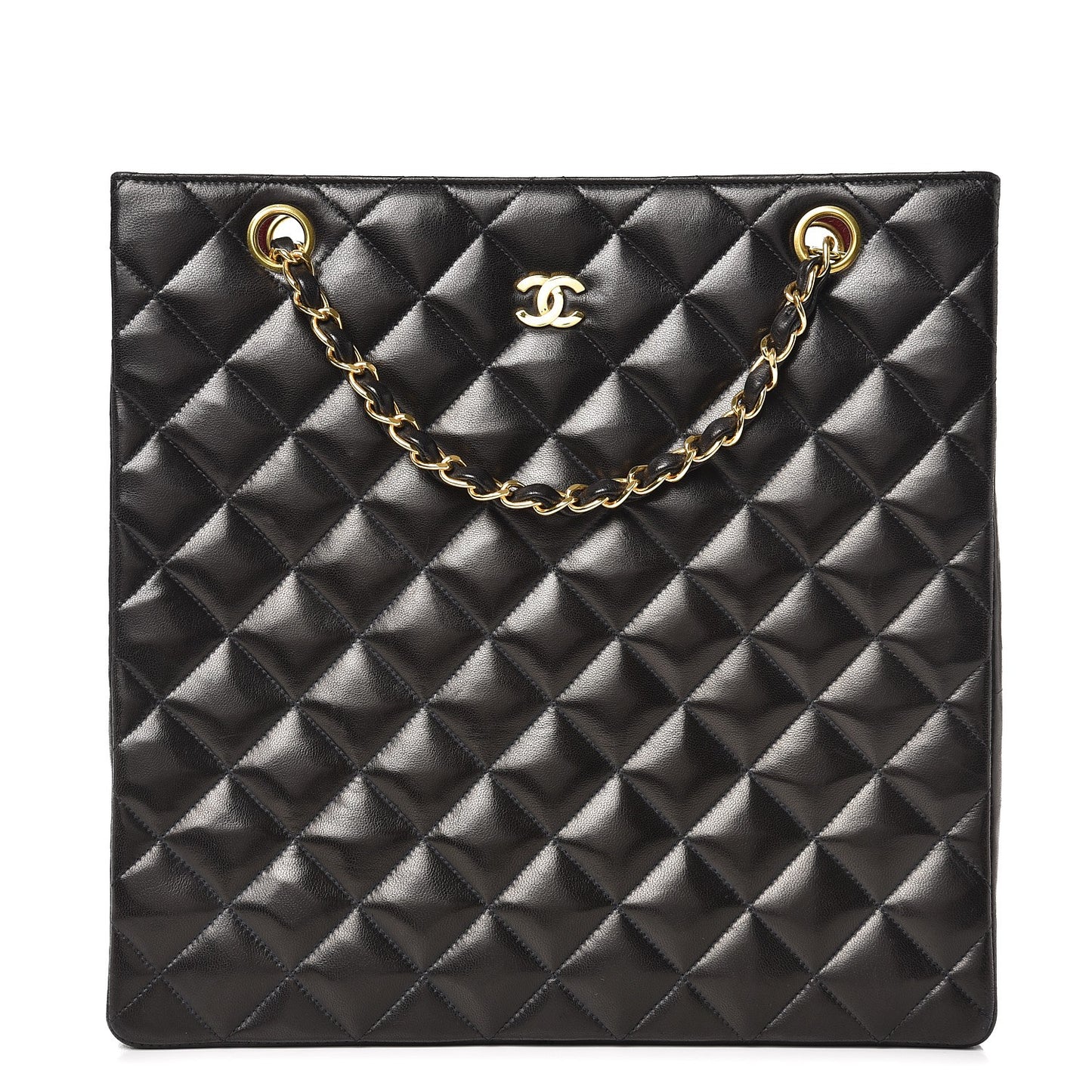 Lambskin Quilted Shoudler Bag Black
