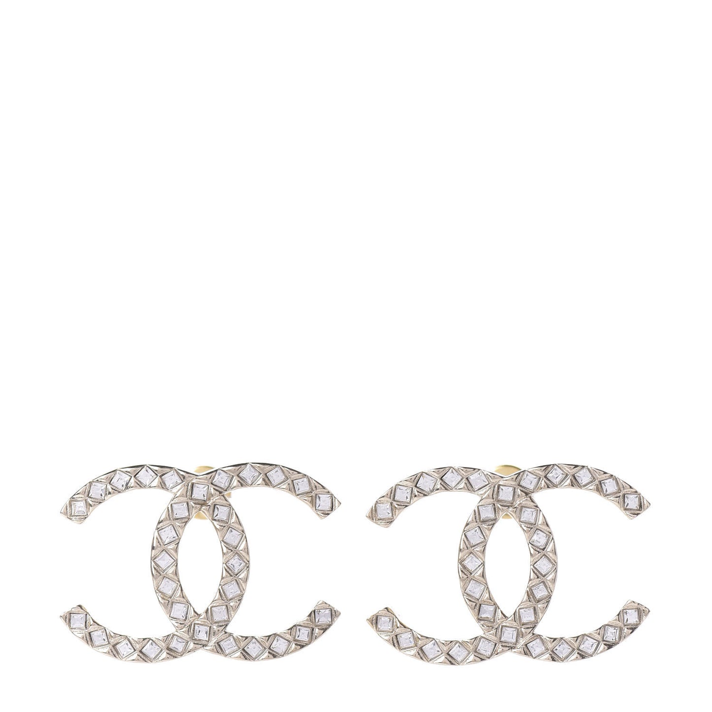 Baguette Crystal High Society CC Earrings Gold