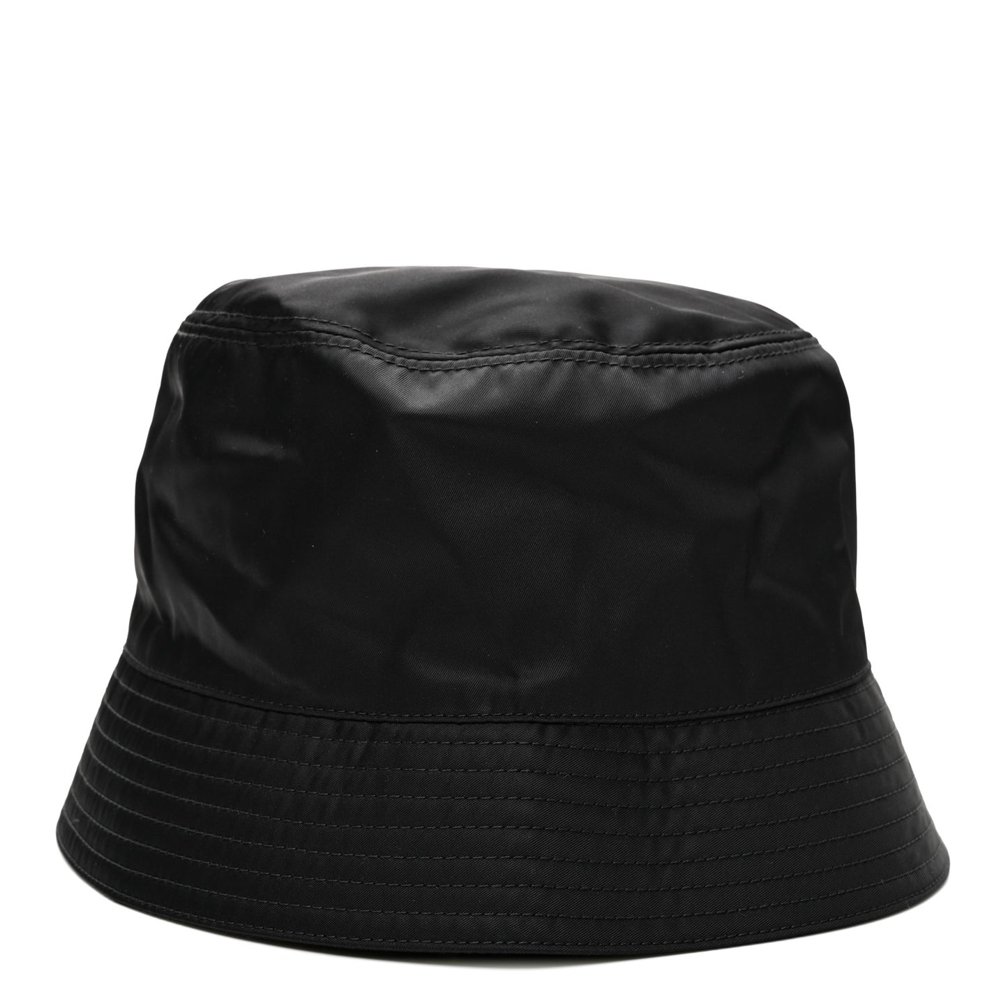 Re-Nylon Metal Triangle Logo Womens Bucket Hat M Black