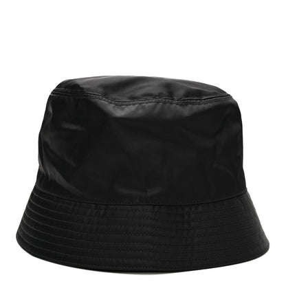 Prada Re-Nylon Metal Triangle Logo Womens Bucket Hat M Black 4 of 7