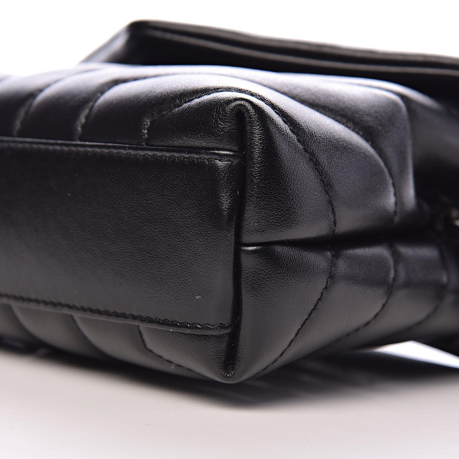 Saint Laurent Calfskin Y Quilted Monogram Toy Loulou Crossbody Bag Black 10 of 11