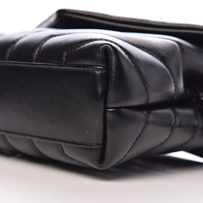 Saint Laurent Calfskin Y Quilted Monogram Toy Loulou Crossbody Bag Black 10 of 11