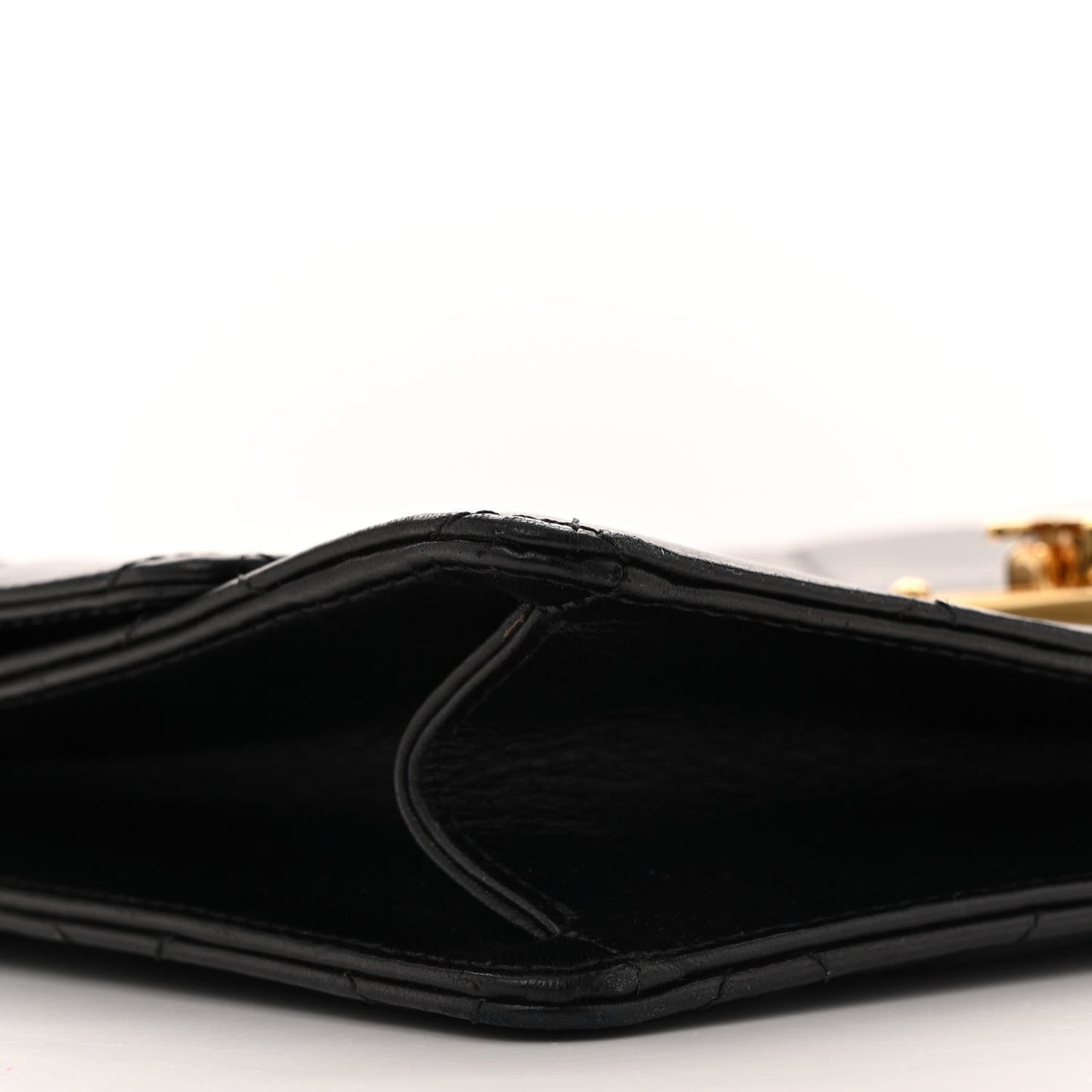Lambskin Quilted Large Golden Class Flap Black