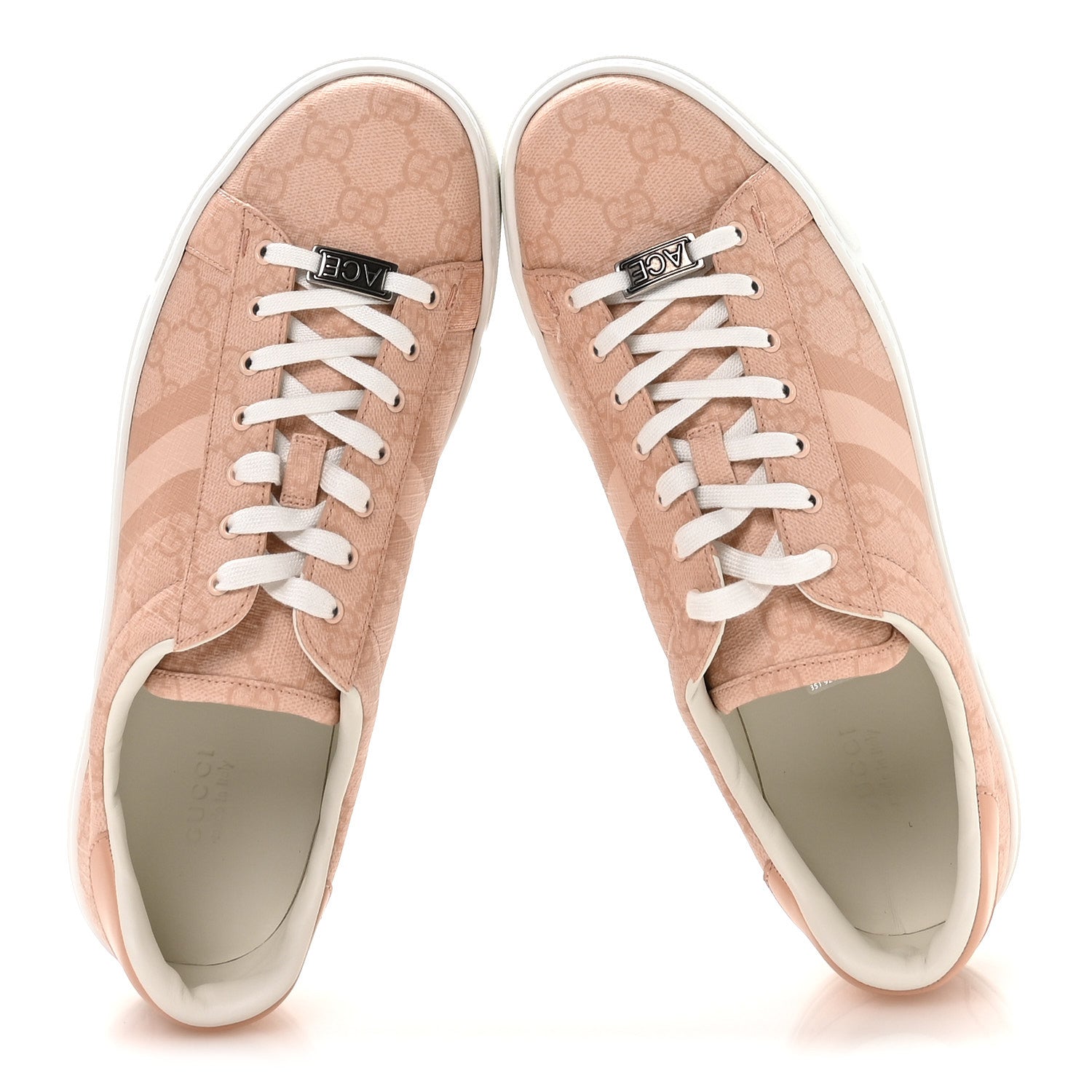 Gucci GG Supreme Tonal Web Womens New Ace Sneakers 41 Pink 2 of 8
