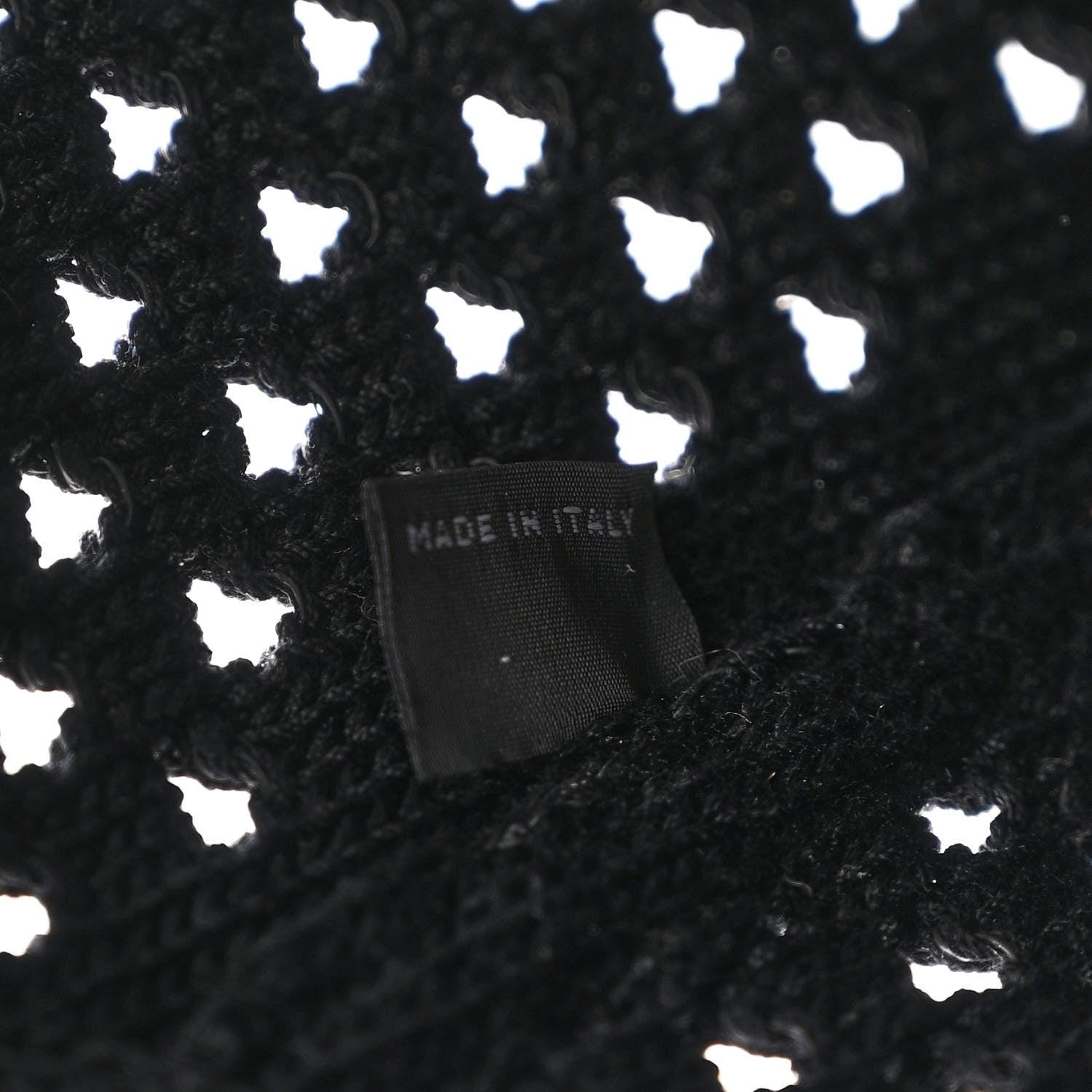 Miu Miu Cotton Mesh Ivy Tote Black White 8 of 11