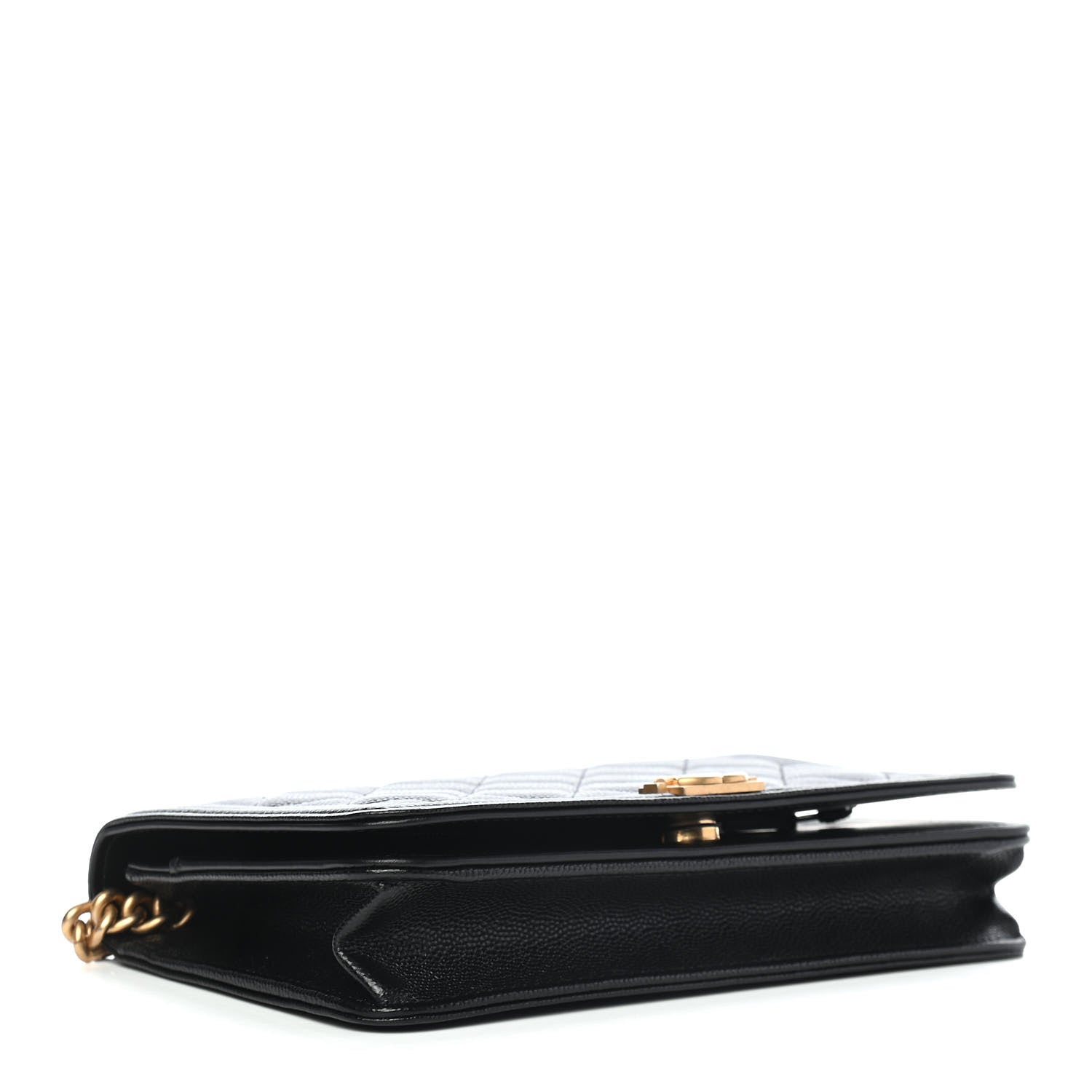 Chanel Caviar Quilted Boy Wallet On Chain WOC Black 4 of 9