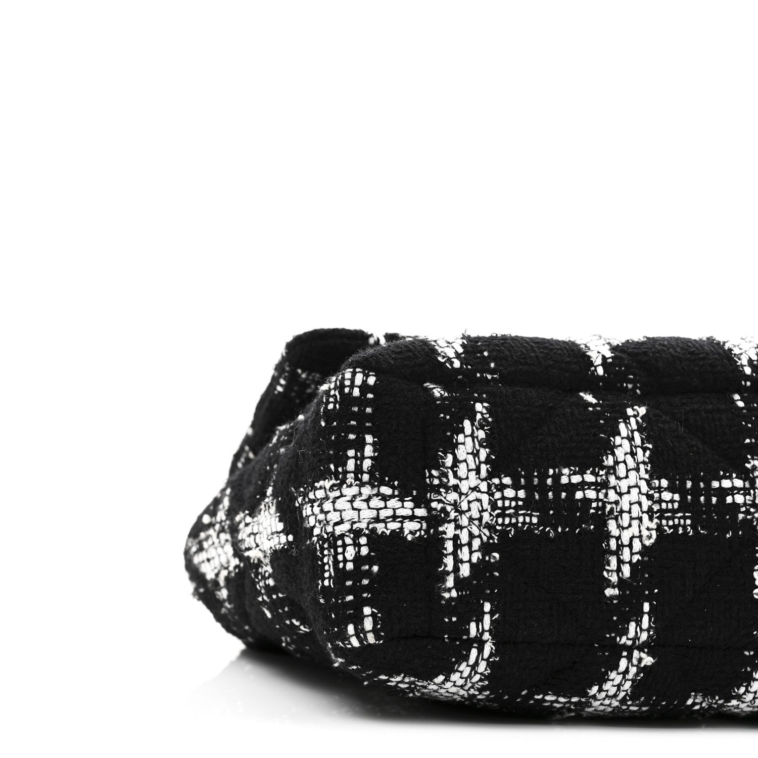 Chanel Tweed Quilted Large Chanel 19 Flap Black White 1839149