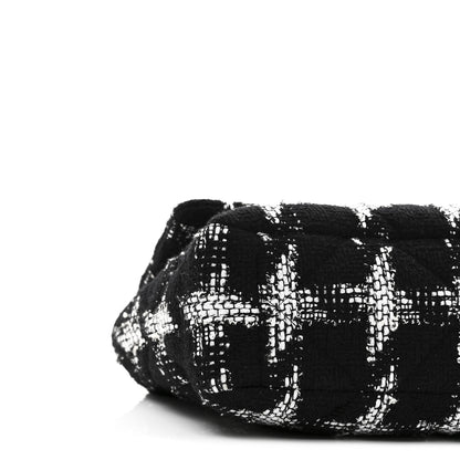 Chanel Tweed Quilted Large Chanel 19 Flap Black White 9 of 11