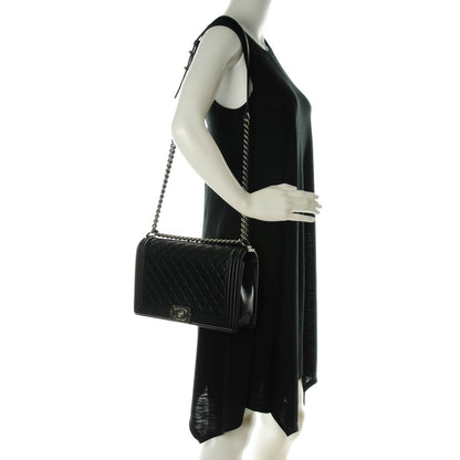Chanel Lambskin Quilted New Medium Boy Flap Black 2 of 7