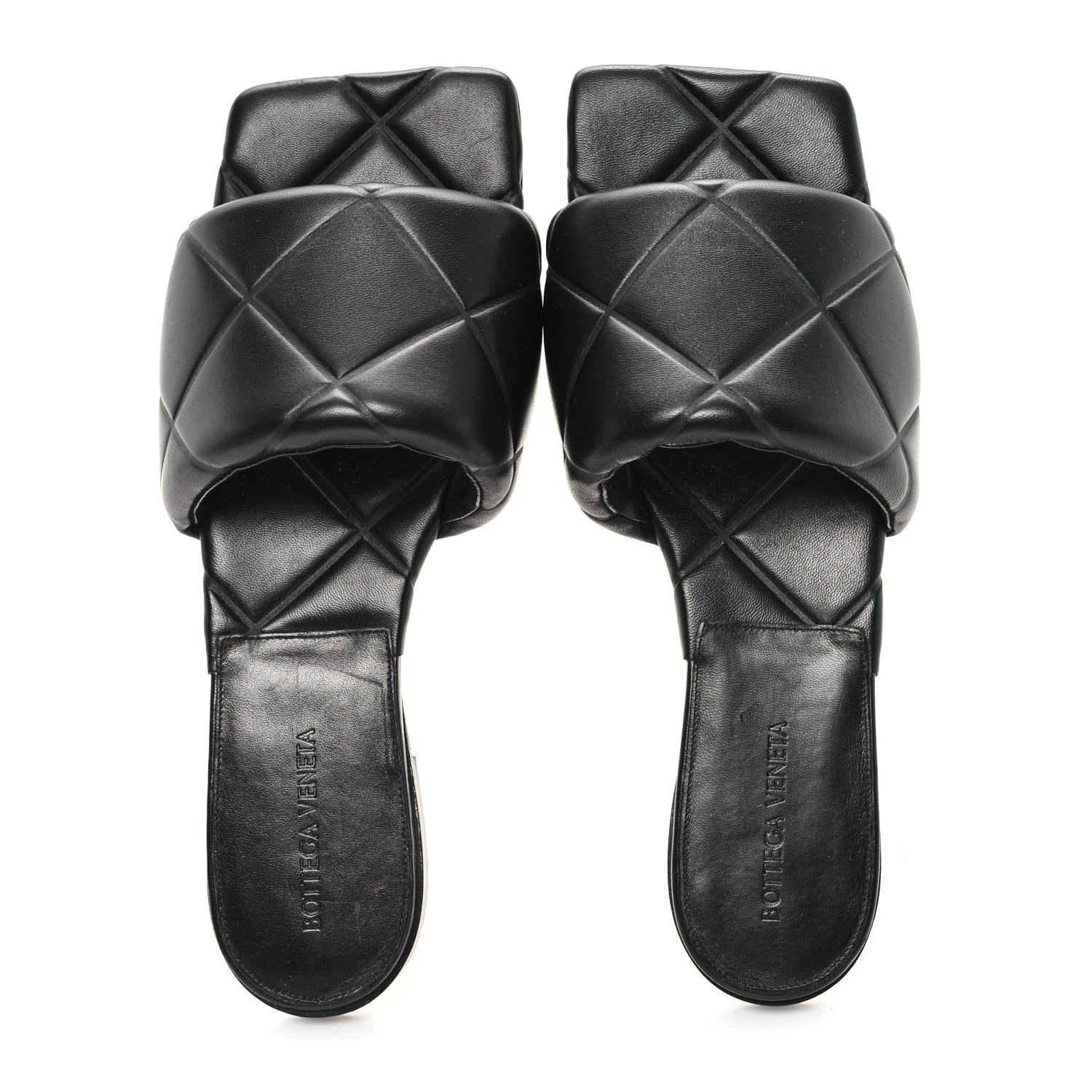 Bottega Veneta Nappa Maxi Intrecciato Lido Flat Sandals 40.5 Black 2 of 8