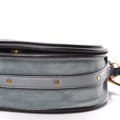Chloe Calfskin Suede Small Nile Bracelet Bag Cloudy Blue 6 of 9