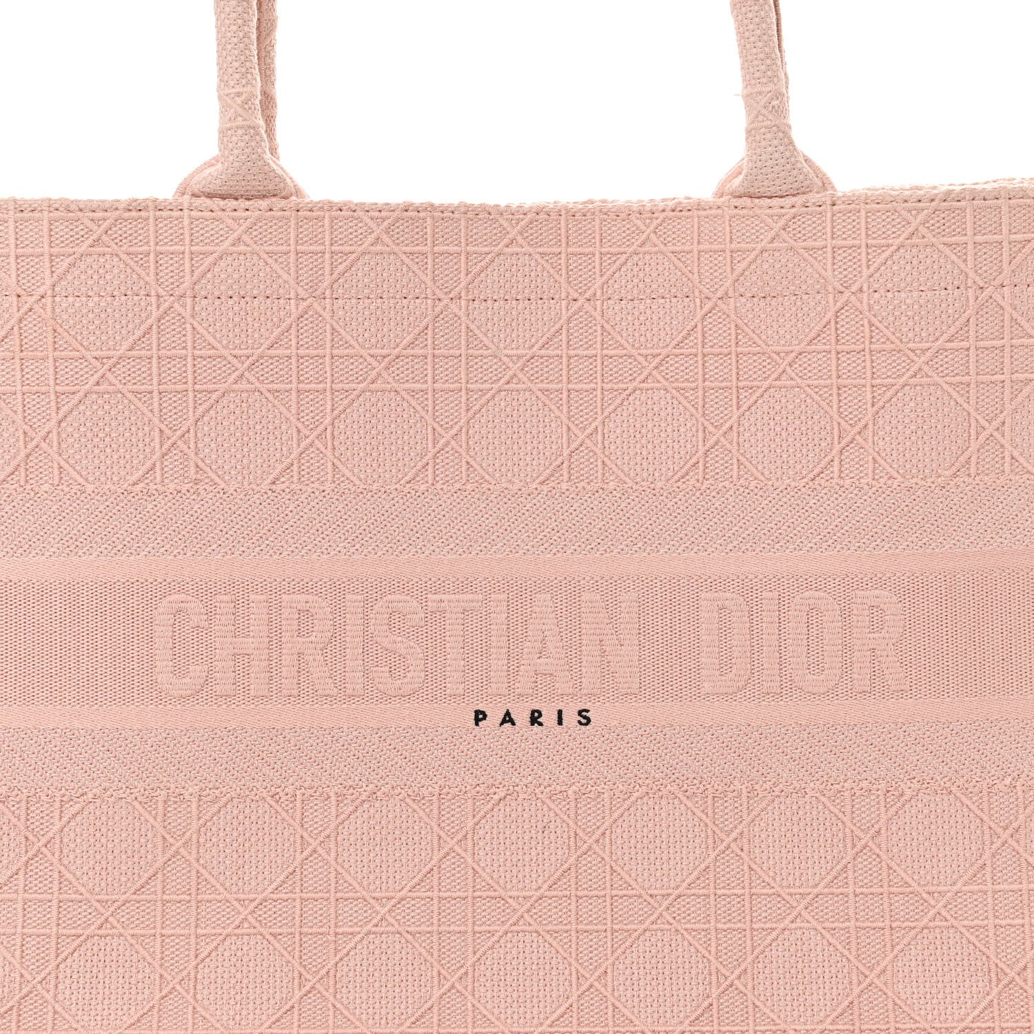 Christian Dior Canvas Embroidered Cannage Medium Book Tote Bois de Rose 8 of 13