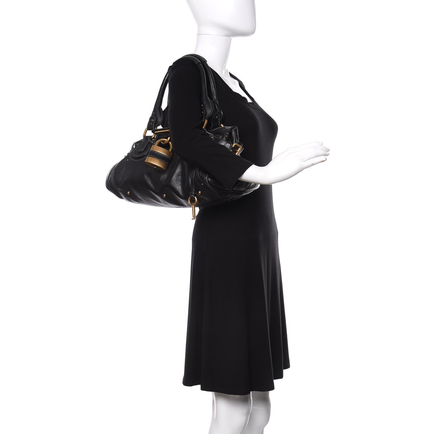 Chloe Calfskin Medium Paddington Satchel Black 2 of 10