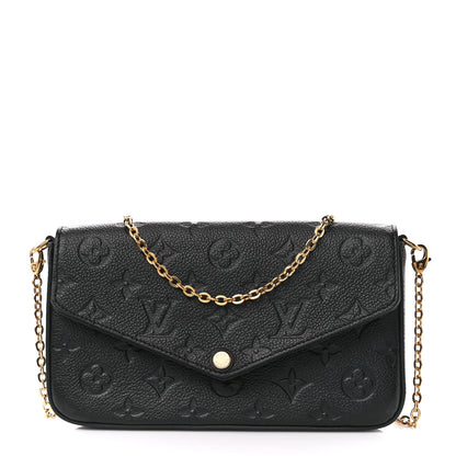 Louis Vuitton Empreinte Pochette Felicie Chain Wallet Black 1 of 10