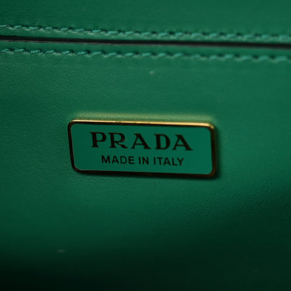 Prada Saffiano Cuir Triangle Embleme Flap Shoulder Bag Mango 6 of 12