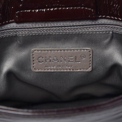 Chanel Patent Luxe Ligne Flap Brown 6 of 9