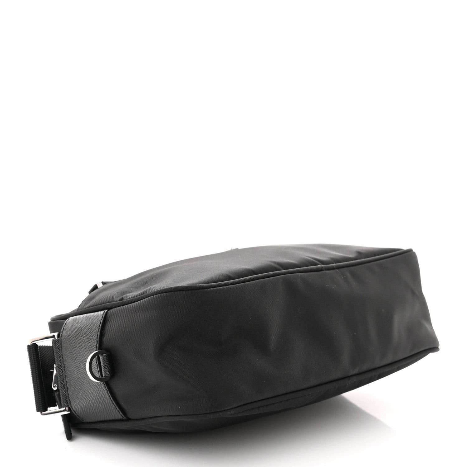 Prada Re-Nylon Vela Saffiano Pocket Double Zip Shoulder Bag Black 4 of 10